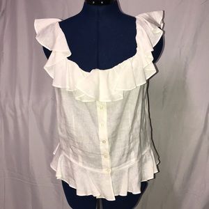 White Ruffle R. Lauren